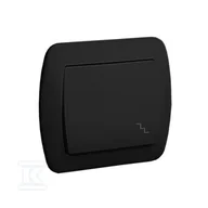 Wyłączniki światła i elektryczne - Łącznik schodowy 10AX, 250V~, zaciski śrubowe: czarny mat, AKORD - miniaturka - grafika 1