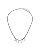 Naszyjniki męskie - Diesel Naszyjnik DX1494040 Srebrny - miniaturka - grafika 1