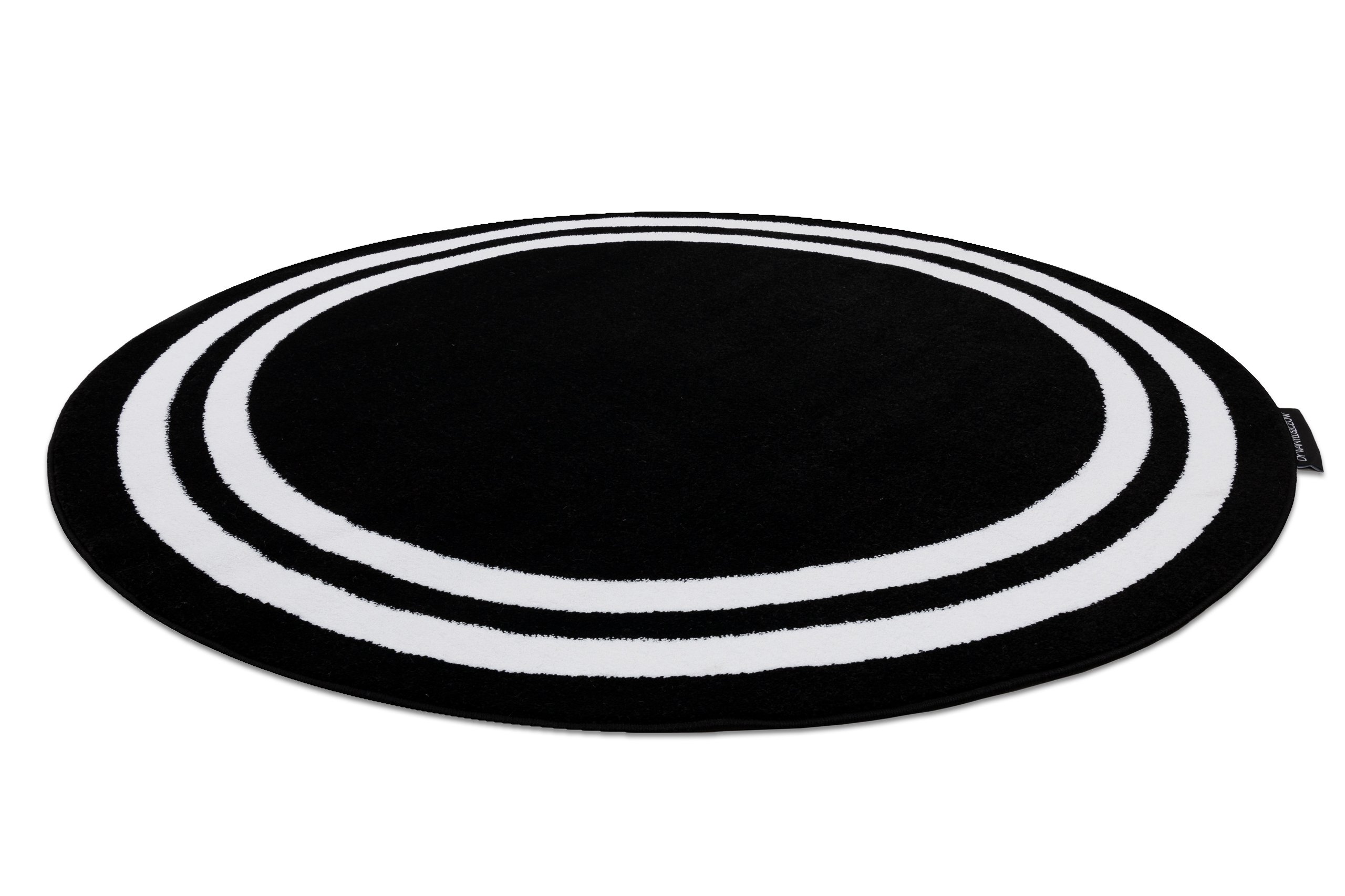 Dywan HAMPTON Ramka koło czarny koło 140 cm