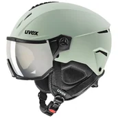 Kaski narciarskie - Uvex Instinct Visor, kask narciarski z przyłbicą, jasnozielony - miniaturka - grafika 1