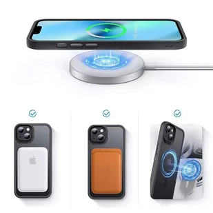 Etui ochronne Magmat MagSafe obudowa na telefon do Apple iPhone 14 Pro Max Black/Clear + Szkło - Etui i futerały do telefonów - miniaturka - grafika 5
