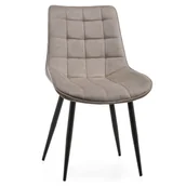 Krzesła - Krzesło welurowe Cappuccino #9 ART830C czarne nogi - miniaturka - grafika 1