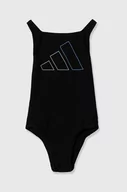 Stroje kąpielowe dla dziewczynek - adidas Performance jednoczęściowy strój kąpielowy dziecięcy kolor czarny - miniaturka - grafika 1