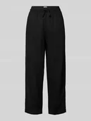 Spodnie damskie - Spodnie lniane z wpuszczanymi kieszeniami model 'LINNO' - miniaturka - grafika 1