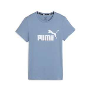 Damska koszulka z logo Essentials PUMA Zen Blue - Koszulki sportowe damskie - miniaturka - grafika 1