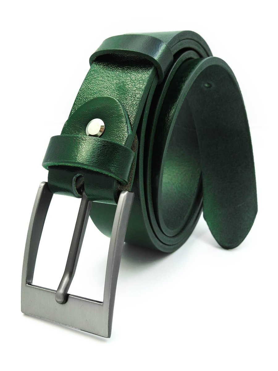 Zielony pasek męski KMG27 130 cm