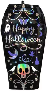 Balon foliowy opalizujący Trumna na Halloween - 38 x 68 cm - 1 szt. - Halloween - miniaturka - grafika 1