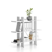 Regały biurowe - Regał biurowy niski krótki SOLID, 1250 x 400 x 1075 mm, biały - miniaturka - grafika 1