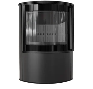 Kratki Piec stalowy BJORN Ø 150 8 kW czarne wyłożenie - Piece wolnostojące - miniaturka - grafika 1