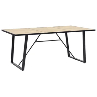 vidaXL Stół jadalniany, dębowy, 200 x 100 x 75 cm, MDF - Stoły - miniaturka - grafika 1