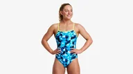 Stroje kąpielowe - FUNKITA Strój kąpielowy damski jednoczęściowy SINGLE STRAP ONE PIECE Hidden Depths - miniaturka - grafika 1