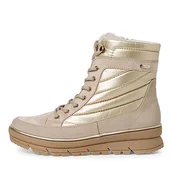 Botki damskie - Jana Damskie Softline 8-26266-41 wygodne szerokie wygodne buty z ciepłą podszewką błyszczący materiał wierzchni botki, beżowy, 36 EU Weit - miniaturka - grafika 1