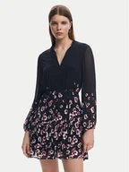 Sukienki - Desigual Sukienka koszulowa 25SWVW31 Czarny Regular Fit - miniaturka - grafika 1