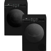 Zestawy AGD - Zestaw AGD Beko Pralka BM3WFT48415PBDC 8kg + Suszarka BM3T48249PBDC 8kg - miniaturka - grafika 1