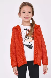 Swetry dla dziewczynek - Mayoral kardigan dziecięcy kolor czerwony - grafika 1
