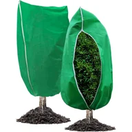 Agrowłókniny - Pokrowiec ochronny na rośliny ogrodowe, regulowany pokrowiec na rośliny zimowe ze ściągaczem, zestaw 2 szt., zielony, 100 x 120 cm - miniaturka - grafika 1