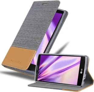Cadorabo Etui do LG G4 / G4 PLUS w kolorze LIGHT GREY BROWN Etui na telefon komórkowy z magnetycznym zamknięciem, funkcją podstawki i miejscem na kartę Etui Etui ochronne Etui z klapką w stylu książki - Etui i futerały do telefonów - miniaturka - grafika 1