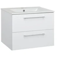 Szafki łazienkowe - Astor Victoria zestaw umywalka z szafką 73 cm ścienna biały połysk AM-VUM-602-27 - miniaturka - grafika 1