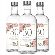 Akcesoria do pakowania - ETYKIETA NA BUTELKĘ 30 RÓŻE KWIATY 10szt Z2 - miniaturka - grafika 1