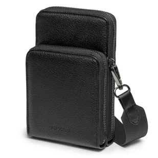 PUCCINI Torebka Damska Na Telefon Na Szerokim Pasku Czarna BK1251017T-1 - Torebki damskie - miniaturka - grafika 1