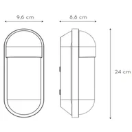Lampy ogrodowe - Lucide Kinkiet zewnętrzny Capsule, przezroczysty/czarny - miniaturka - grafika 1