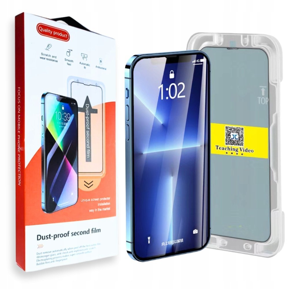 Aplikator Szkło Hartowane 3D Ochronne H9 Łatwy Montaż Iphone 16 Pro