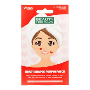 Beauty Formulas Hydrokoloidowe plastry na niedoskonałości skóry w kształcie serca 24szt - Żele i maści lecznicze - miniaturka - grafika 1