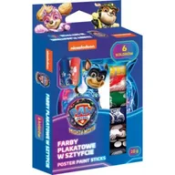 Farby i media malarskie - St. Majewski Farby plakatowe w sztyfcie Psi Patrol 6 kolorów po 10 g 6 x 10 g - miniaturka - grafika 1