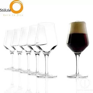 Stolzle Lausitz szklanki do piwa na nóżce 430 ml 6 szt - Szklanki - miniaturka - grafika 1