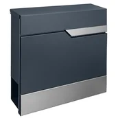 Skrzynki na listy - SKRZYNKA POCZTOWA NA LISTY FUSION NA GAZETY Z WIZJEREM ANTRACYT - miniaturka - grafika 1