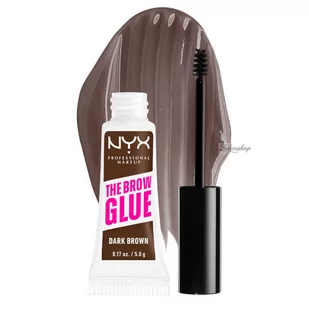 NYX Professional Makeup - THE BROW GLUE - INSTANT BROW STYLER - Klej do stylizacji brwi - 5 g - DARK BROWN - Akcesoria i kosmetyki do stylizacji brwi - miniaturka - grafika 1