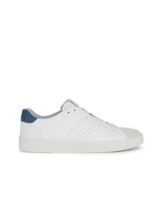 Geox Skórzane sneakersy "Affile" w kolorze biało-niebieskim - Trampki męskie - miniaturka - grafika 1