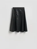 Spódnice - Reserved - Spódnica midi z imitacji skóry - czarny - miniaturka - grafika 1