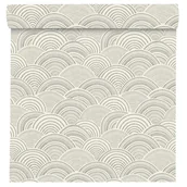 Tapety - Tapeta Geometryczna Selection Vinyl 581416 biało-srebrna winylowa na flizelinie - miniaturka - grafika 1