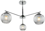 Lampy sufitowe - MLAMP LAMPA sufitowa ELM1859/3 8C MLAMP loftowa OPRAWA szklana chrom ELM1859/3 8C - miniaturka - grafika 1