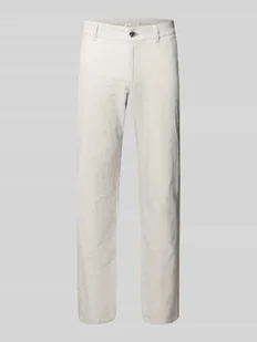 Spodnie lniane o kroju slim fit z dodatkiem bawełny - Koszule męskie - miniaturka - grafika 1