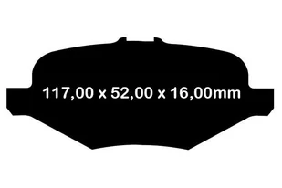 Tylne klocki hamulcowe do tarcz 345mm EBC Ultimax2 Ford Taurus 2013- - Klocki hamulcowe - miniaturka - grafika 4