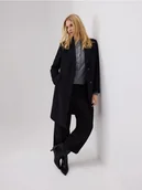 Płaszcze damskie - Reserved - Płaszcz z dodatkiem wełny - czarny - miniaturka - grafika 1