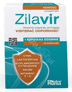 Nutro Pharma Zilavir 30 kapsułek 3724621 - Witaminy i minerały - miniaturka - grafika 1