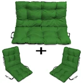 Poduszki ogrodowe - Poduszki Na Meble Rattan 120X60X50 Zestaw 2+1 Ziel - miniaturka - grafika 1