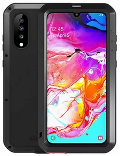 Love Mei Etui Pancerne + szkło Samsung Galaxy A70, czarne 6932809613096 - Etui i futerały do telefonów - miniaturka - grafika 1