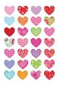 Zabawki kreatywne - Naklejka Decor pastelowe serca - miniaturka - grafika 1
