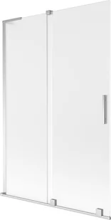 Mexen Velar L parawan nawannowy 2-skrzydłowy rozsuwany 120 x 150 cm, szron, chrom - 896-120-003-31-01 - Parawany nawannowe - miniaturka - grafika 1