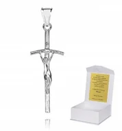 Biżuteria dla dzieci - ! 925 Srebrny Krzyżyk Katolicki 925 1,7g 4,3cm K21 - miniaturka - grafika 1