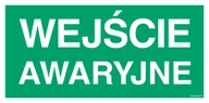 Systemy ekspozycyjne i znaki informacyjne - AC050 WEJŚCIE AWARYJNE, KS - FOLIA PODŁOGOWA FOTOLUMINESCENCYJNA; (200X100MM) - miniaturka - grafika 1