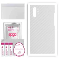 Szkła hartowane na telefon - Folia naklejka skórka strukturalna na TYŁ do Samsung Galaxy Note 10+ 5G -  Carbon Przezroczysty - apgo SKINS - miniaturka - grafika 1