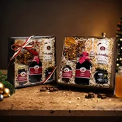 Zestawy upominkowe - Kosz prezentowy, świąteczny - "Basilio" - miniaturka - grafika 1