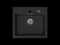 Zlewozmywaki - Torrano Zlewozmywak Granitowy 1 Komora 56,5X51 Cm Czarny Nakrapiany - miniaturka - grafika 1