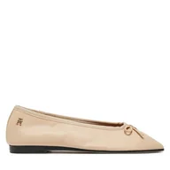 Baleriny - Baleriny Tommy Hilfiger Soft Leather Ballerina Bow FW0FW08355 Różowy - miniaturka - grafika 1