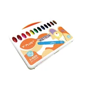 Przybory szkolne - Kredki woskowe (świecowe) 12 kolorów METEOR GC190100 Y-PLUS /164685/ UN218 - miniaturka - grafika 1